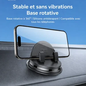 support téléphone voiture rotatif 360° antidérapant cm